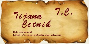 Tijana Četnik vizit kartica